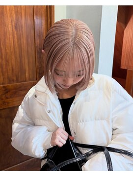 ワンダーヘアーグルーミング(WANDER Hair grooming) ミルクティーベージュカラーレイヤーボブウルフ