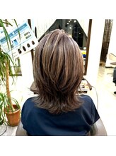 ヘアーアンドメイク アビディング(hair&make abiding) ミディアムボブ・ミディアムウルフ