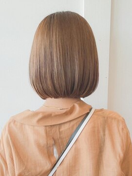 TJ天気予報 Part3 千秋店 髪質改善水素カラー/オレンジブラウン/ボブ