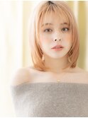 □ハイトーンカラー透明感外国人風艶感金髪ボブ43浦和10代20代