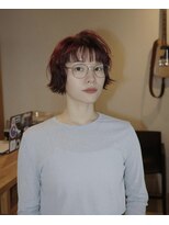 オト(oto)&nbsp;ボブ/レッドカラー/グランジボブ