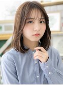 大人ガーリーイヤリングカラー透けバングA1志木20代30代40代