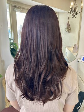 シェノン 赤羽店(CHAINON) 巻き髪艶髪ロングチェリーレッドブラウン