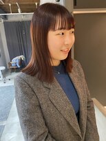 ヒントステーション(HINTSTATION) <浅草 半個室>ミディアムボブ/オレンジブラウン