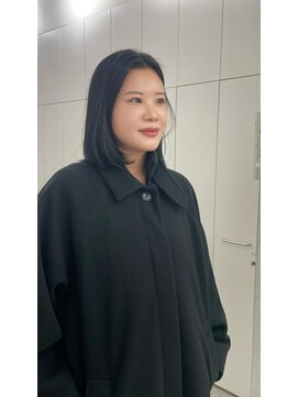 エンドリンク(endlink) ショートヘアくびれボブシルバーアッシュミディアムヘアボブ