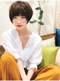 animo越谷/ダークブラウン/ウルフショート/小顔シャギーカットf