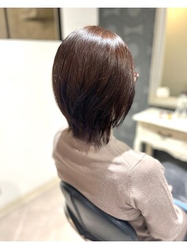 ローレン(LOREM) 似合わせカット明るい白髪染めショートレイヤー2.13