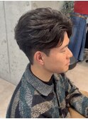 STYLE藤沢黒髪メンズカットフェザーパーマ