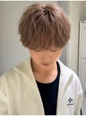 無造作シースルーマッシュ/ベージュカラー