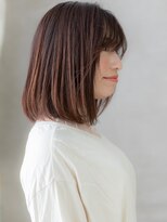 カバーヘア ブリス 志木南口駅前店(COVER HAIR bliss) ピンクベージュエンドカラー美髪前下がりボブディ20代30代W志木
