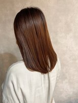 ピュアメンド 梅田(Pure Mend)&nbsp;ツヤサラ縮毛矯正×コッパーブラウンセミロング