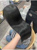 ハッシュカットグレージュデザインカラーツートンカラー