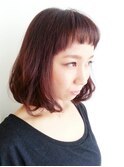 秋冬☆艶めくマッシュバングのバイオレットボブ