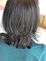 スーパーカット 元町店(SUPER CUT)&nbsp;赤味を抑えたカラー　切りっぱなしボブ　外ハネ