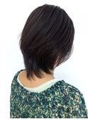 20代30代40代50代/ひし形レイヤーボブ/ミディアム/ダークカラー