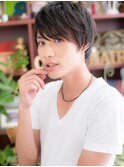 斜めバングで目力UP！サイドグラデーション20代30代40代