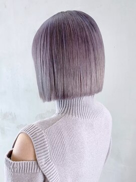 アルバム 銀座(ALBUM GINZA) ホワイトラベンダーボブ_アースカラーくびれヘア_ba375983
