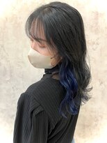 ラボヌールヘアー オリビエ 北千住店(La Bonheur hair Olivier) インナーカラー×ネイビー☆