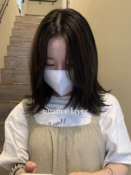 ユニコ(unico) 韓国風レイヤー/黒髪ヘア