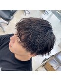 波巻きパーマ