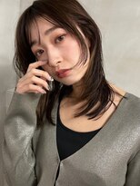 ロエム(Loem)&nbsp;フェイスレイヤーシースルーバング暗髪ストレート20代30代