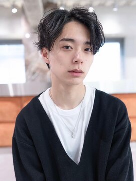 ケアリー 大泉学園(Carelly) ツイストパーマ七三オールバックマッシュウルフスリークショート