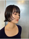 【ステップボーンカット】　ボブスタイル／ウェーブヘア