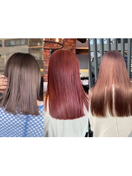 髪のダメージを最小限に抑え、髪に優しく、自然な仕上がりに感動！柔らかなストレートスタイルに♪