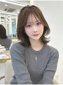 黒髪 オリーブグレー 小顔 ココアベージュ