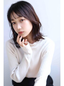 ヘアーパレス フタバ(Hair palace FUTABA) ミディアムレイヤー/チョコレートブラウン