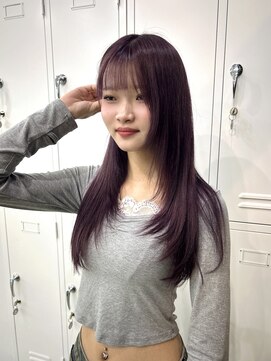 ノートエートル 西金沢(Nought etre) ハイトーンカラー/ラベンダーグレージュツヤ髪スタイル