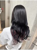 黒髪クラゲヘアーオリーブグレー小顔ココアベージュ