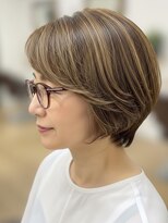 ジ エクト リアン 箕面店(The Ect Lien)&nbsp;【白髪ぼかしハイライトカラー】大人ハイライト/明るい白髪染め