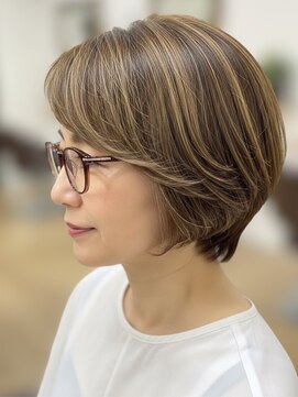 ジ エクト リアン 箕面店(The Ect Lien) 【白髪ぼかしハイライトカラー】大人ハイライト/明るい白髪染め