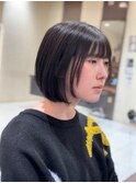 前髪ありの垢抜けレイヤーボブ/小顔、顔周りレイヤー