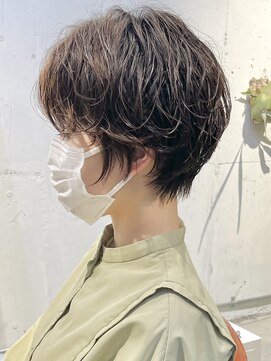 コンビネーション(combination) ショートパーマボブパーマ20代30代40代ショートカット前髪あり
