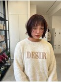 オリーブグレー/ココアベージュ/クラゲヘアー
