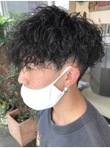 秋田メンズカットメンズパーマ波巻きスパイラルパーマツイスパ
