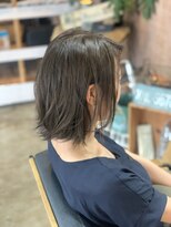 ヘアーインディーズ(HAIR...inD's) スモーキーベージュ×ワンレンボブ