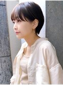 【December】大人かわいい髪 前髪あり 黒髪マッシュショート♪