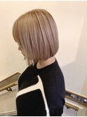 #ハイトーン #ボブ #グレージュ #ベージュ