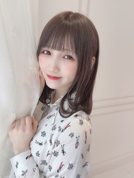 ランド 原宿表参道(LAND) ブリーチなし☆ミルクティーベージュ☆鎖骨下ミディアム☆