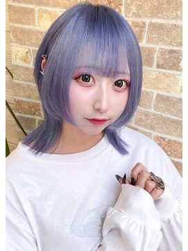 カプセル シンジュク(CAPSULE) ☆CAPSULE☆ペールブルー&ウルフカット