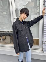 ハルキ ミナト ジャパン オオサカ(HARUKI MINATO japan OSAKA)&nbsp;小顔ストレートショート黒髪グレージュダークアッシュモード