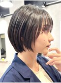 30代40代大人女性/前髪ありショートボブ/ショートヘア/髪質改善