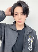 爽やかマットショート☆ビジネス刈り上げツーブロックブラック
