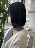 縮毛矯正/切りっぱなしボブ/京都三条河原町