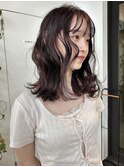 【天神.大名.今泉】ピンクブラウンと動きある巻きスタイル