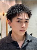 仙台スパイキーショートパーマソフトツイストピンパーマ無造作