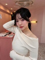 ボタン シブヤ(VOTAN SHIBUYA) 【木串楽人】顔周りカット/マロンベージュ/流し前髪